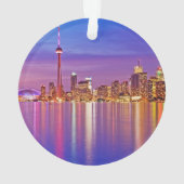 Toronto Skyline bei Dusk Ornament (Rückseite)