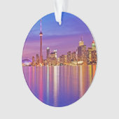 Toronto Skyline bei Dusk Ornament (Vorderseite)