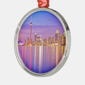 Toronto Skyline bei Dusk Ornament Aus Metall (Links)