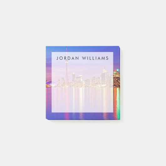 Toronto Skyline bei Dusk Post-it Klebezettel (Vorderseite)