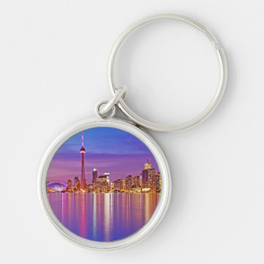 Toronto Skyline bei Dusk Schlüsselanhänger (Vorne)
