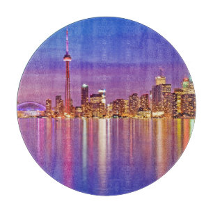 Toronto Skyline bei Dusk Schneidebrett