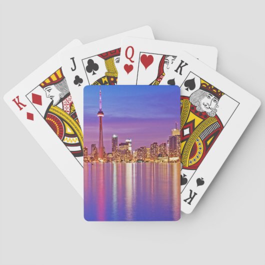 Toronto Skyline bei Dusk Spielkarten (Rückseite)