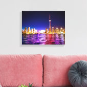 Toronto Skyline bei Nacht Leinwanddruck (Insitu (Wohnzimmer))