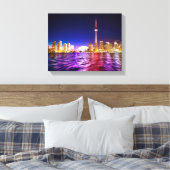Toronto Skyline bei Nacht Leinwanddruck (Insitu (Schlafzimmer))