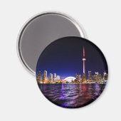 Toronto Skyline bei Nacht Magnet (Vorderseite/Rückseite)