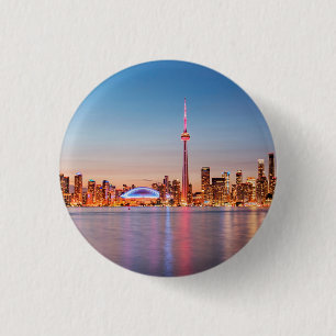 Toronto-Skyline bei Sonnenuntergang Button