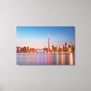 Toronto-Skyline bei Sonnenuntergang Leinwanddruck