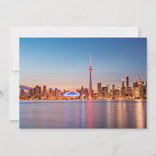 Toronto Skyline bei Sunset Dankeskarte (Vorderseite)