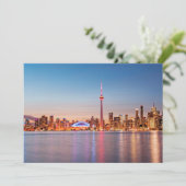 Toronto Skyline bei Sunset Dankeskarte (Stehend Vorderseite)