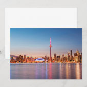 Toronto Skyline bei Sunset Dankeskarte (Vorne/Hinten)