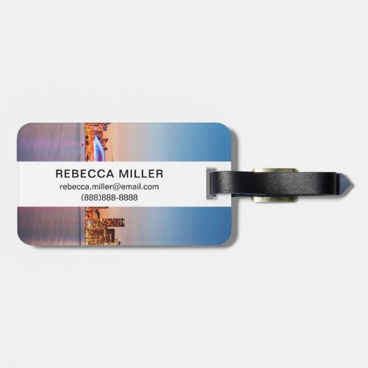 Toronto Skyline bei Sunset Gepäckanhänger (Rückseite horizontal)