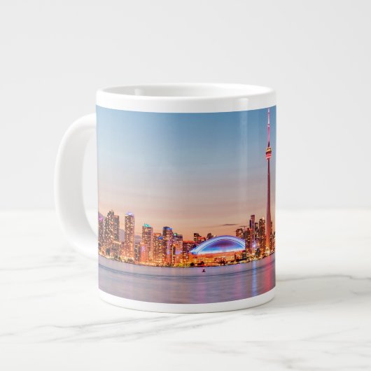 Toronto Skyline bei Sunset Jumbo-Tasse (Vorderseite Links)