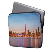 Toronto Skyline bei Sunset Laptopschutzhülle (Vorderseite Links)