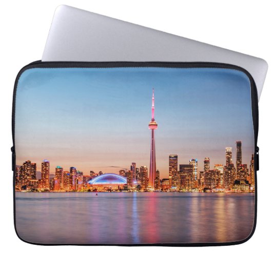 Toronto Skyline bei Sunset Laptopschutzhülle (Vorderseite)