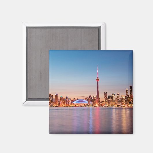 Toronto Skyline bei Sunset Magnet (Vorderseite/Rückseite)