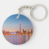 Toronto Skyline bei Sunset Schlüsselanhänger (Rückseite)