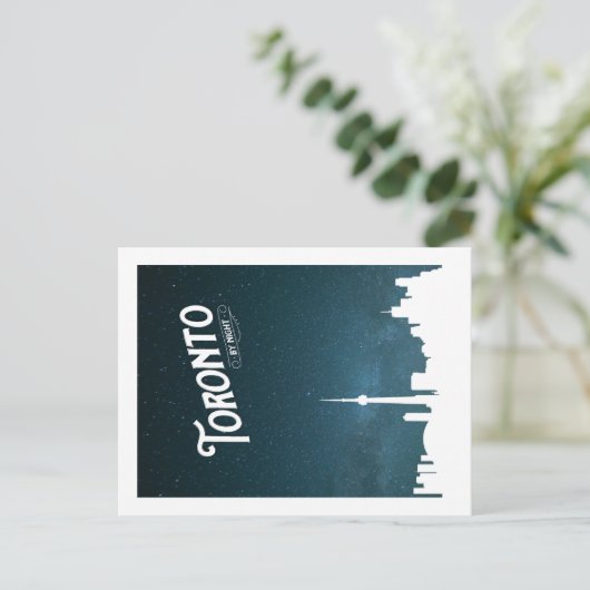 Toronto Skyline by night - POSTCARD Postkarte (Stehend Vorderseite)