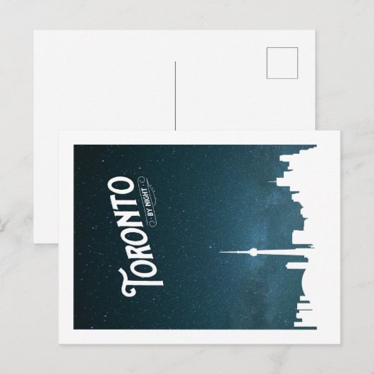 Toronto Skyline by night - POSTCARD Postkarte (Vorne/Hinten)