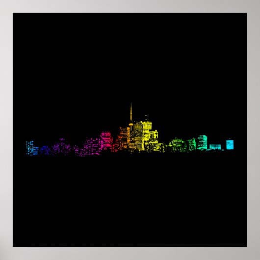Toronto-Skyline Farbverlauf Poster (Vorne)