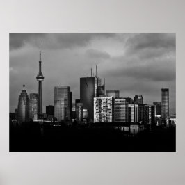 Toronto Skyline From The Pape Ave Bridge No 3 Poster