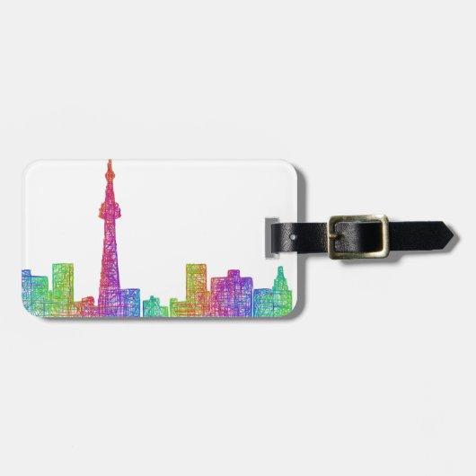 Toronto-Skyline Gepäckanhänger (Vorderseite horizontal)
