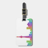 Toronto-Skyline Gepäckanhänger (Vorderseite vertikal)