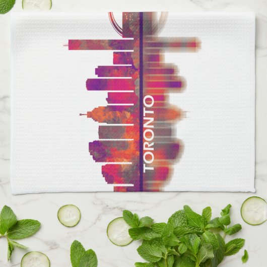Toronto Skyline Geschirrtuch (Gefaltet)