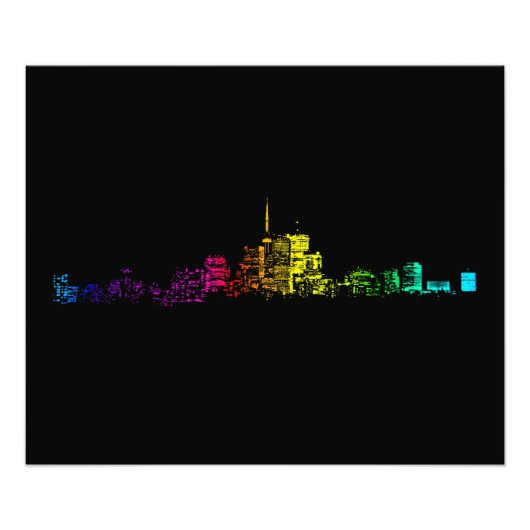 Toronto Skyline Gradient Foto Print (Vorne)