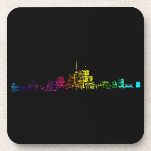 Toronto Skyline Gradient Getränkeuntersetzer (Vorderseite)