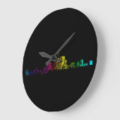 Toronto Skyline Gradient Große Wanduhr (Winkel)