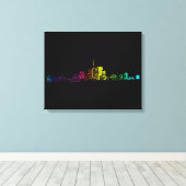 Toronto Skyline Gradient Leinwanddruck (Insitu (Holzboden))