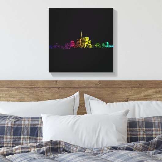 Toronto Skyline Gradient Leinwanddruck (Insitu (Schlafzimmer))