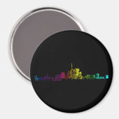 Toronto Skyline Gradient Magnet (Vorderseite/Rückseite)