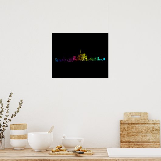 Toronto Skyline Gradient Poster (Küche)