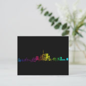 Toronto Skyline Gradient Postkarte (Stehend Vorderseite)