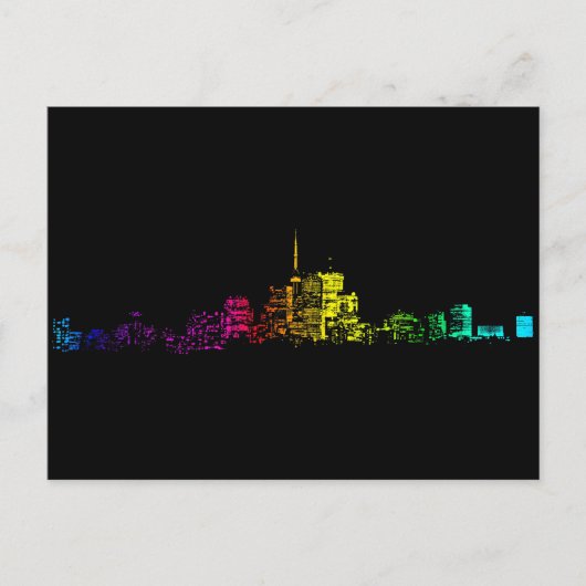Toronto Skyline Gradient Postkarte (Vorderseite)
