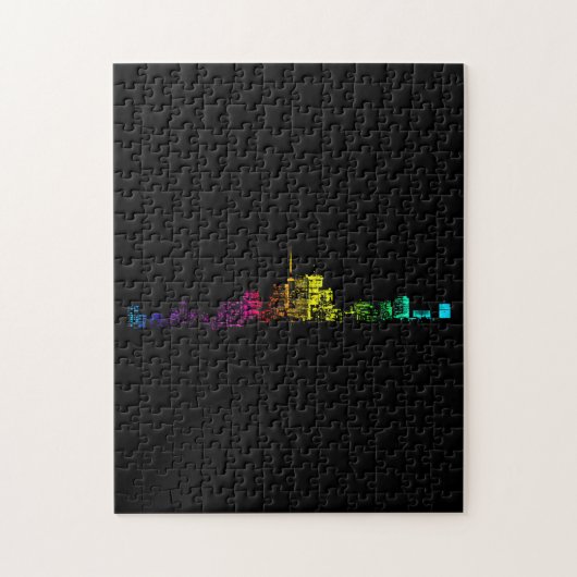 Toronto Skyline Gradient Puzzle (Vertikal)