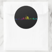 Toronto Skyline Gradient Runder Aufkleber (Tasche)