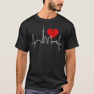Toronto Skyline Heartbeat Canadian I Liebe Kanada T-Shirt