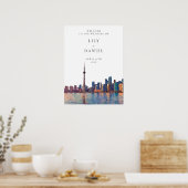 Toronto Skyline Hochzeits-Willkommensschild Poster (Küche)