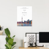 Toronto Skyline Hochzeits-Willkommensschild Poster (Heimbüro)