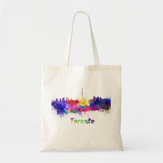 Toronto skyline im Watercolor Tragetasche (Vorne)