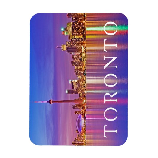 Toronto Skyline in Dusk Magnet (Vertikal)