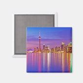 Toronto Skyline in Dusk Magnet (Vorderseite/Rückseite)