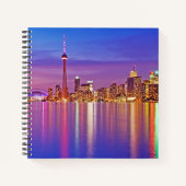 Toronto Skyline in Dusk Notizblock (Vorderseite)