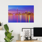 Toronto Skyline in Dusk Poster (Heimbüro)