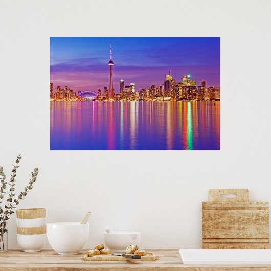 Toronto Skyline in Dusk Poster (Küche)