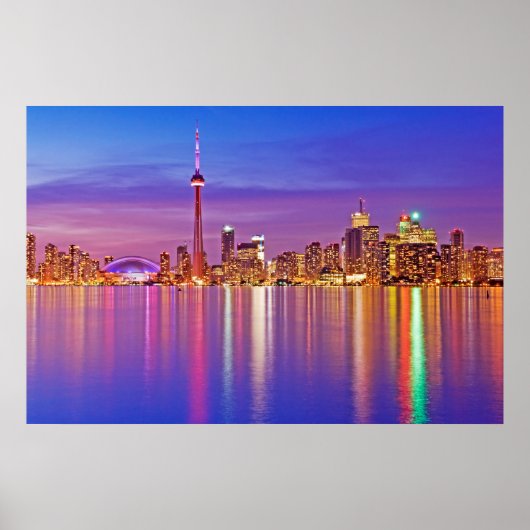 Toronto Skyline in Dusk Poster (Vorne)