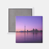 Toronto Skyline in night, Ontario, Kanada Magnet (Vorderseite/Rückseite)
